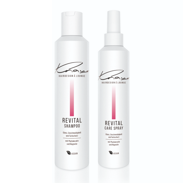 Knaus Revital Shampoo - Care Spray Coloriertes Haar Vegan Set - Knaus Hairdesign